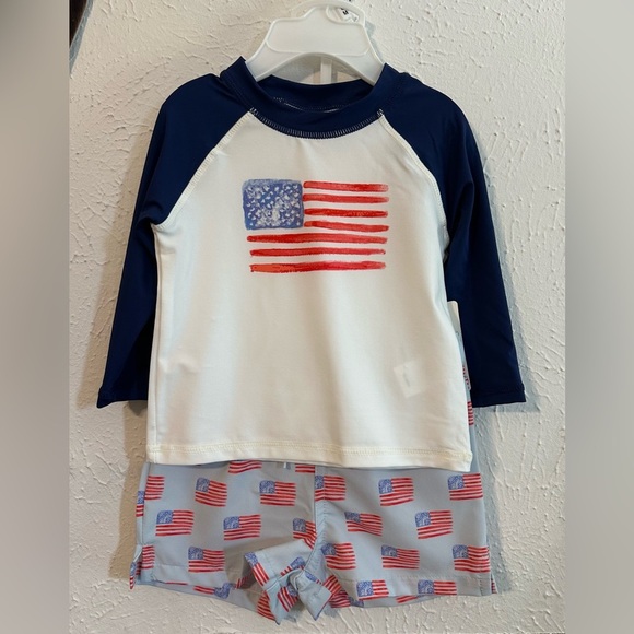 Boys American flag swimsuit set - Picture 1 of 1